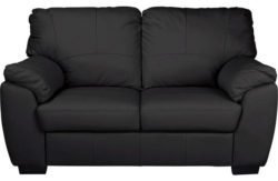 Collection Milano Regular Leather Sofa - Black